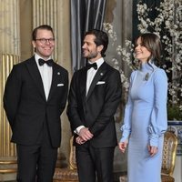 Daniel de Suecia, muy sonriente con Carlos Felipe de Suecia y Sofia Hellqvist