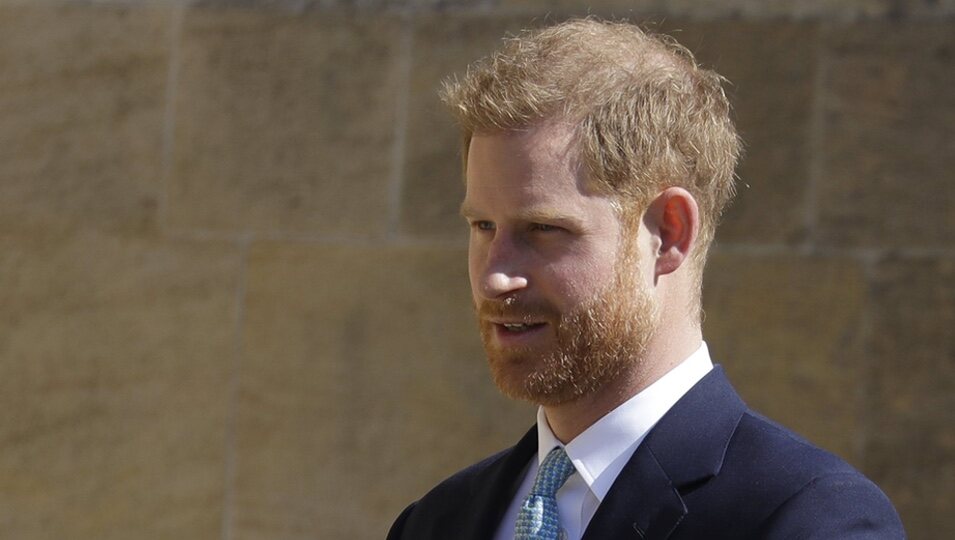 El Príncipe Harry de Inglaterra acudiendo a la Misa de Pascua 2019 en Windsor