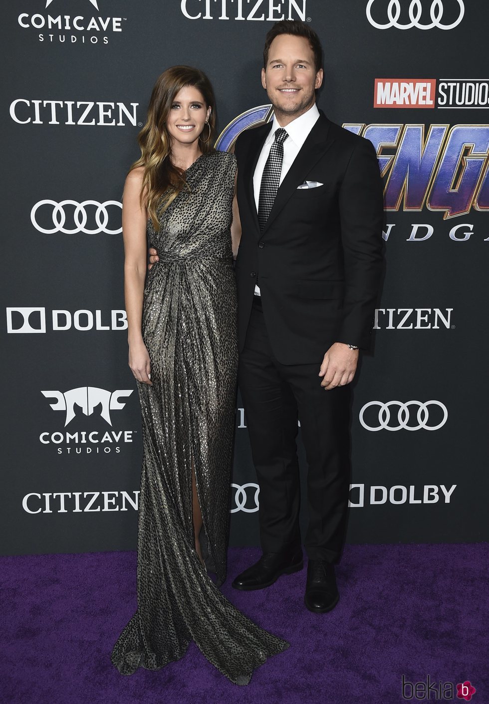 Chris Pratt y Katherine Schwarzenegger en la premiere de 'Vengadores: Endgame'