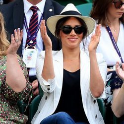 Meghan Markle con sus amigas en el partido de Wimbledon