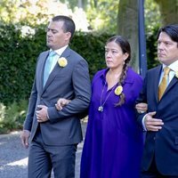 Bernardo, Juliana y Nicolás, hijos de la Princesa Cristina, en su funeral