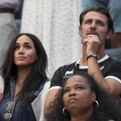 Meghan Markle con un amigo en el US Open de Nueva York 2019