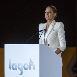 Eva González en la inauguración de un centro comercial en Sevilla