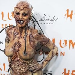 Heidi Klum en el photocall de su fiesta de disfraces de Halloween 2019