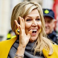 Máxima de Holanda, muy sonriente en un acto en Utrecht
