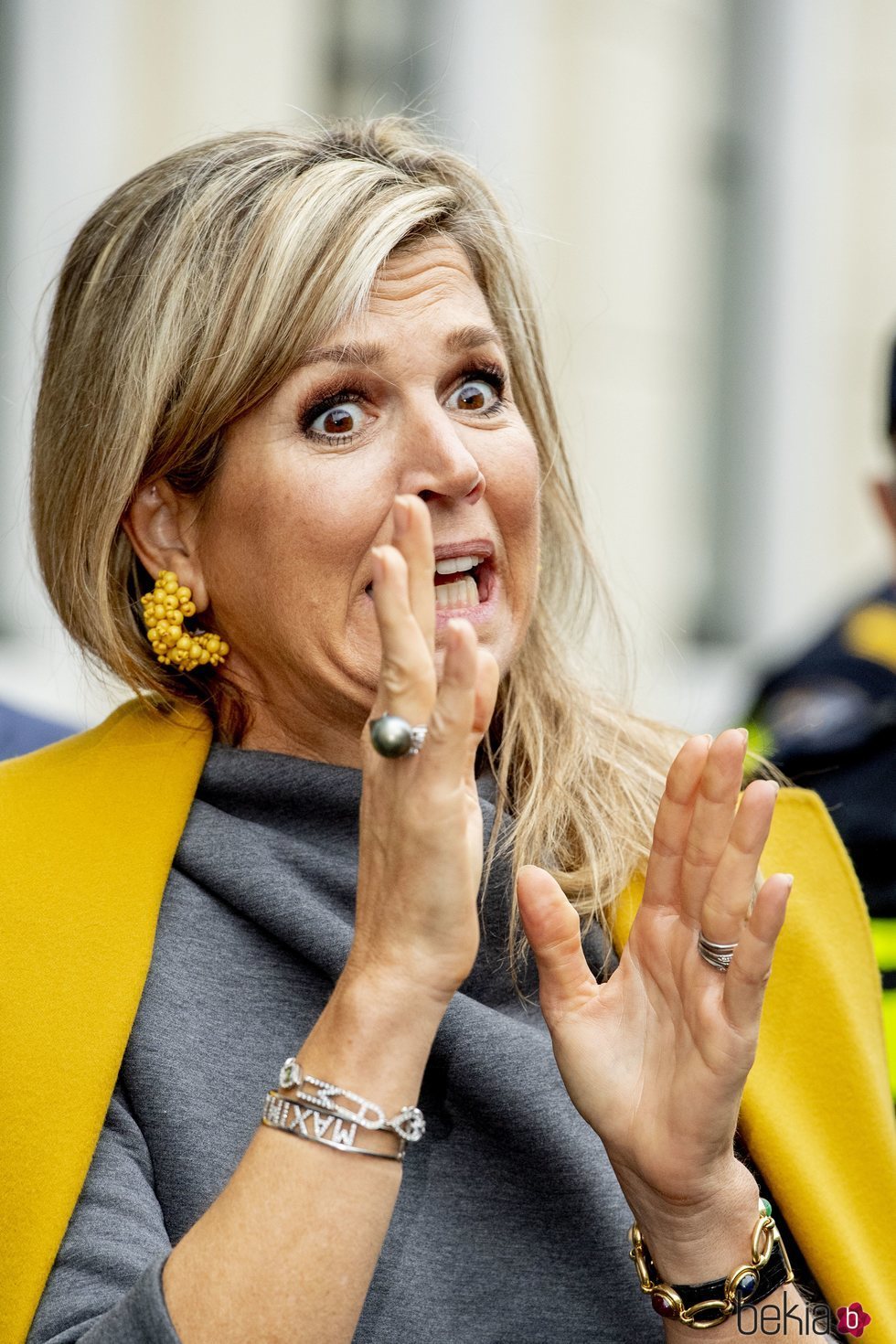 Máxima de Holanda, asustada en un acto en Utrecht