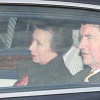 La Princesa Ana y Sir Timothy Laurence en el almuerzo prenavideño 2019 en Buckingham Palace