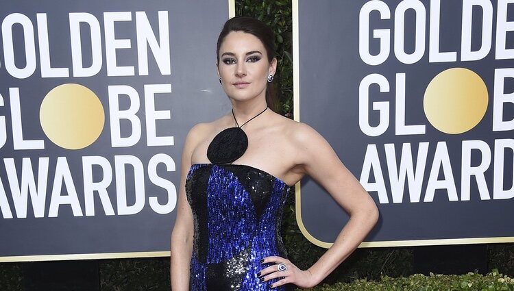 Shailene Woodley en la alfombra roja de los Globos de Oro 2020