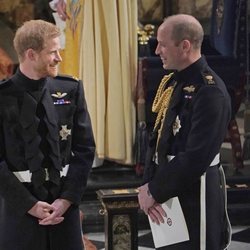 Los Príncipes Guillermo y Harry en la boda del Príncipe Harry y Meghan Markle