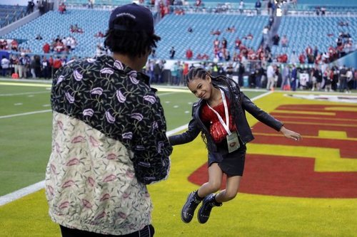 Blue Ivy Carter en la final de la Super Bowl