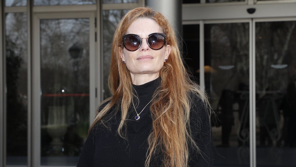 Olivia de Borbón en la capilla ardiente de Cristina de Borbón