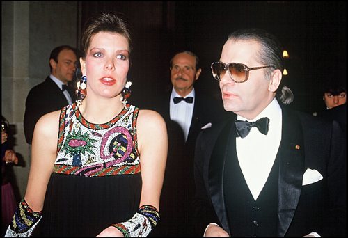 La Princesa Carolina y Karl Lagerfeld en los años 80