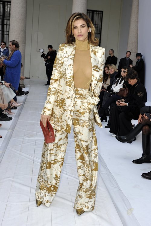 Elisabetta Canalis en el desfile de Max Mara 2020 en Milán