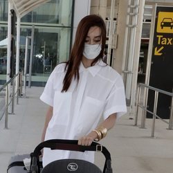 Adara Molinero con su hijo Martín Sierra en Palma de Mallorca