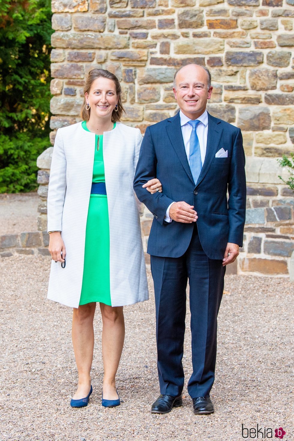 Amaury de Lannoy y Astrid de Lannoy en el bautizo de Carlos de Luxemburgo