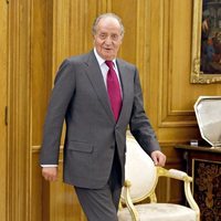 El Rey Juan Carlos en una audiencia en La Zarzuela