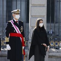 Los Reyes Felipe y Letizia presidiendo la Pascua Militar 2021