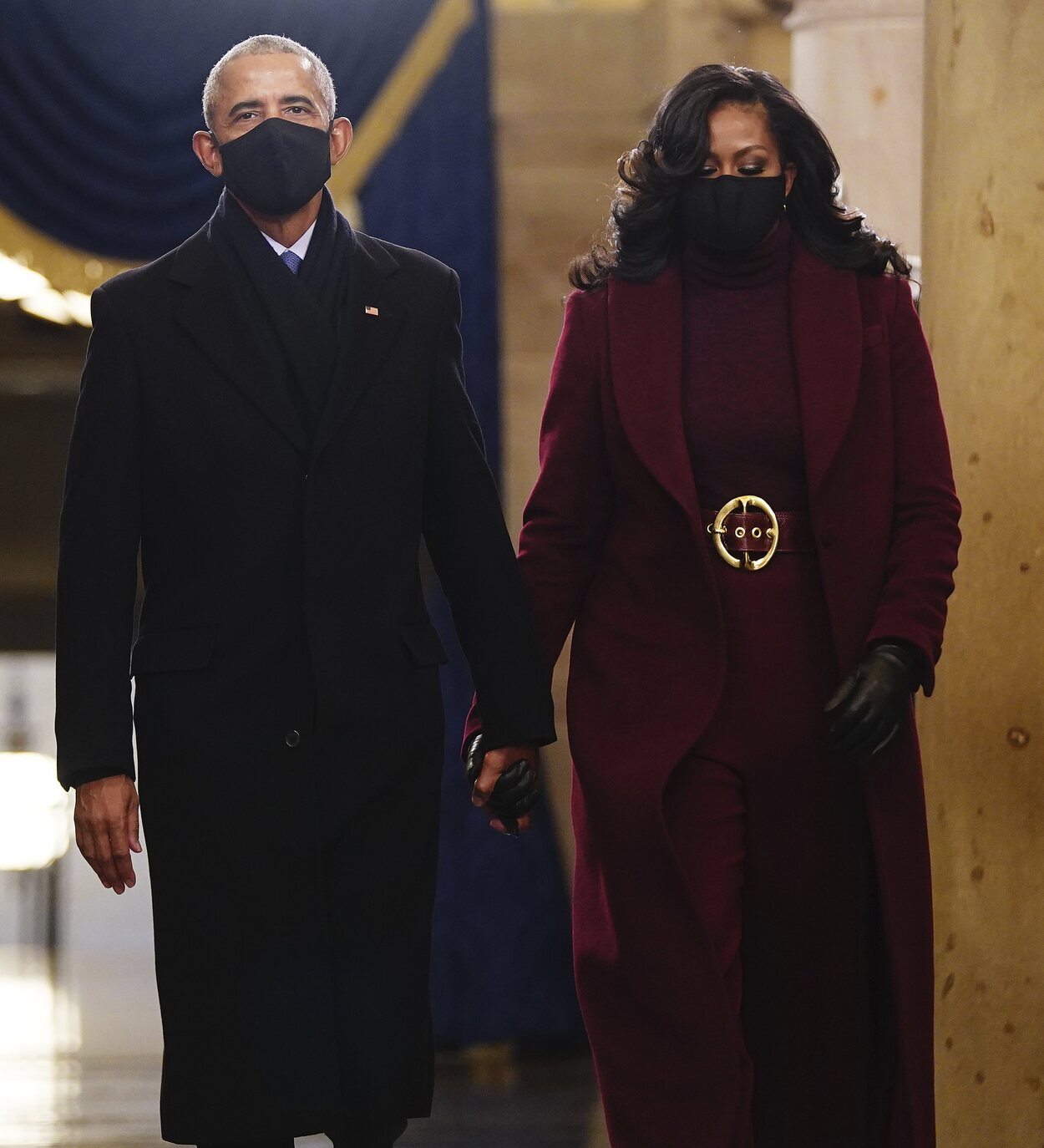Michelle Obama vestida de Sergio Hudson en la toma de posesión de Joe Biden
