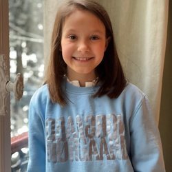 La Princesa Athena de Dinamarca en su foto oficial por el noveno cumpleaños