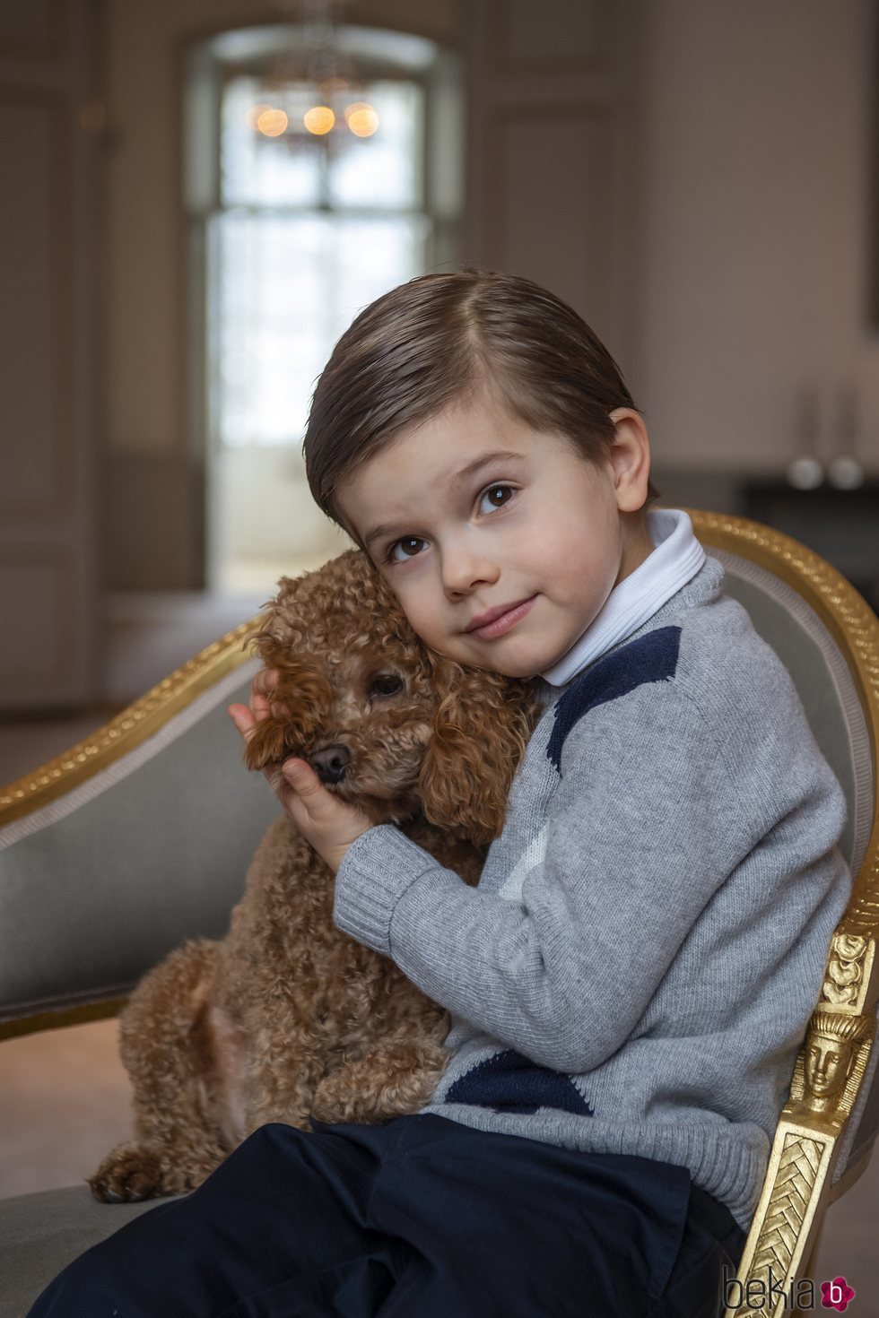 Oscar de Suecia con su perro Rio