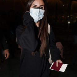 Alexia Rivas en el aeropuerto de Madrid para irse a 'Supervivientes 2021'