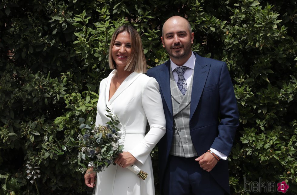 Aarón Guerrero y Salomé Gadea el día de su boda