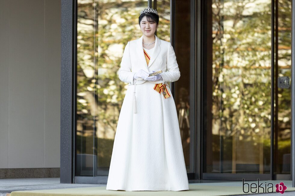 Aiko de Japón en la ceremonia por su mayoría de edad