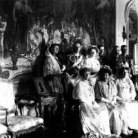 La Familia Real Española en 1911 en el bautizo de María de las Mercedes de Baviera y Borbón