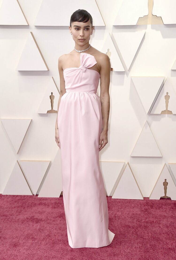 Zoë Kravitz de Saint Laurent en los premios Oscar 2022