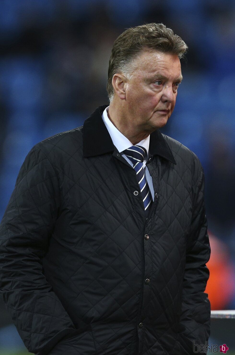 Louis Van Gaal en un partido de fútbol