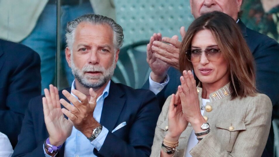 Nieves Álvarez y su novio en Madrid Open Tennis 2022