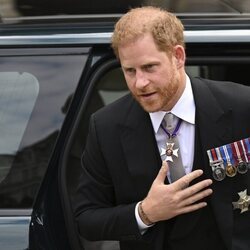El Príncipe Harry a su llegada al Servicio de Acción de Gracias por el Jubileo de Platino