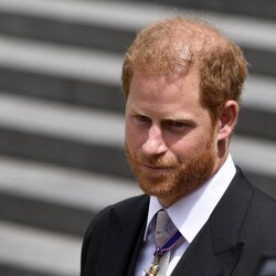 El Príncipe Harry tras la celebración del Servicio de Acción de Gracias por el Jubileo de Platino