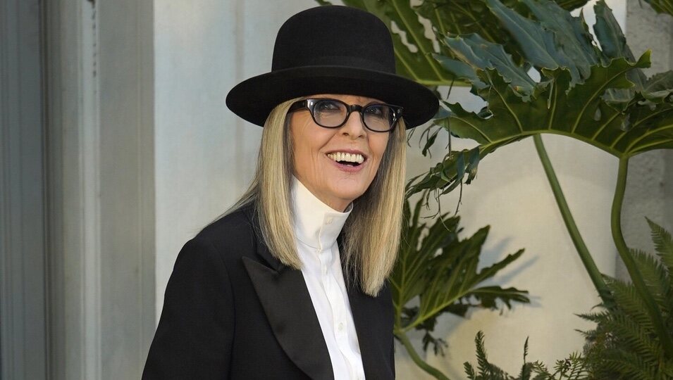 Diane Keaton en el desfile de Ralph Lauren en Pasadena