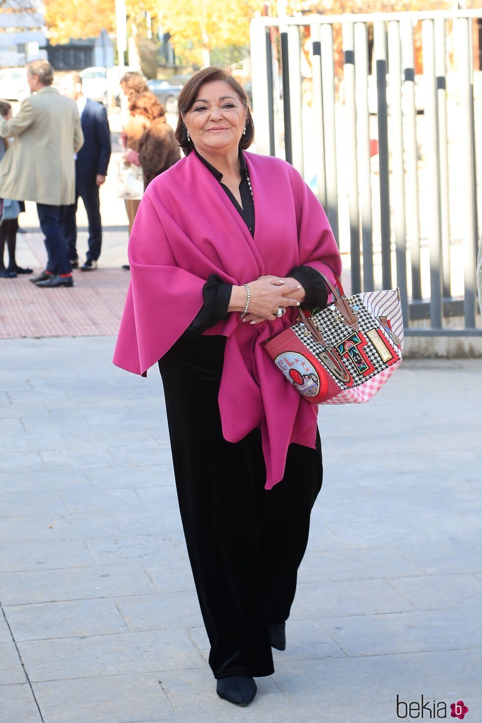 Charo Reina en el bautizo de Nala, hija de Elena Furiase