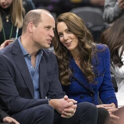 El Príncipe Guillermo y Kate Middleton, muy cómplices en un partido de la NBA entre los Boston Celtics y Miami Heat