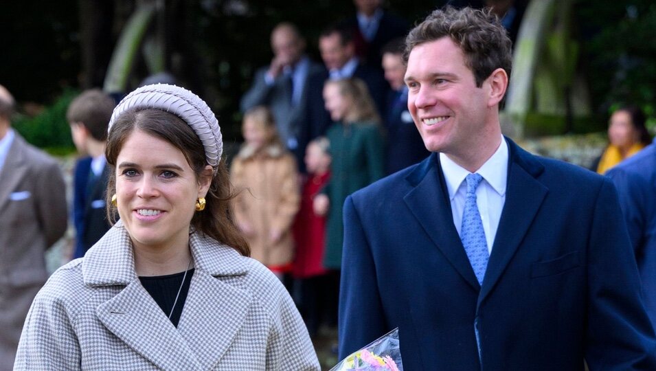 Eugenia de York y Jack Brooksbank en la misa de Navidad 2022