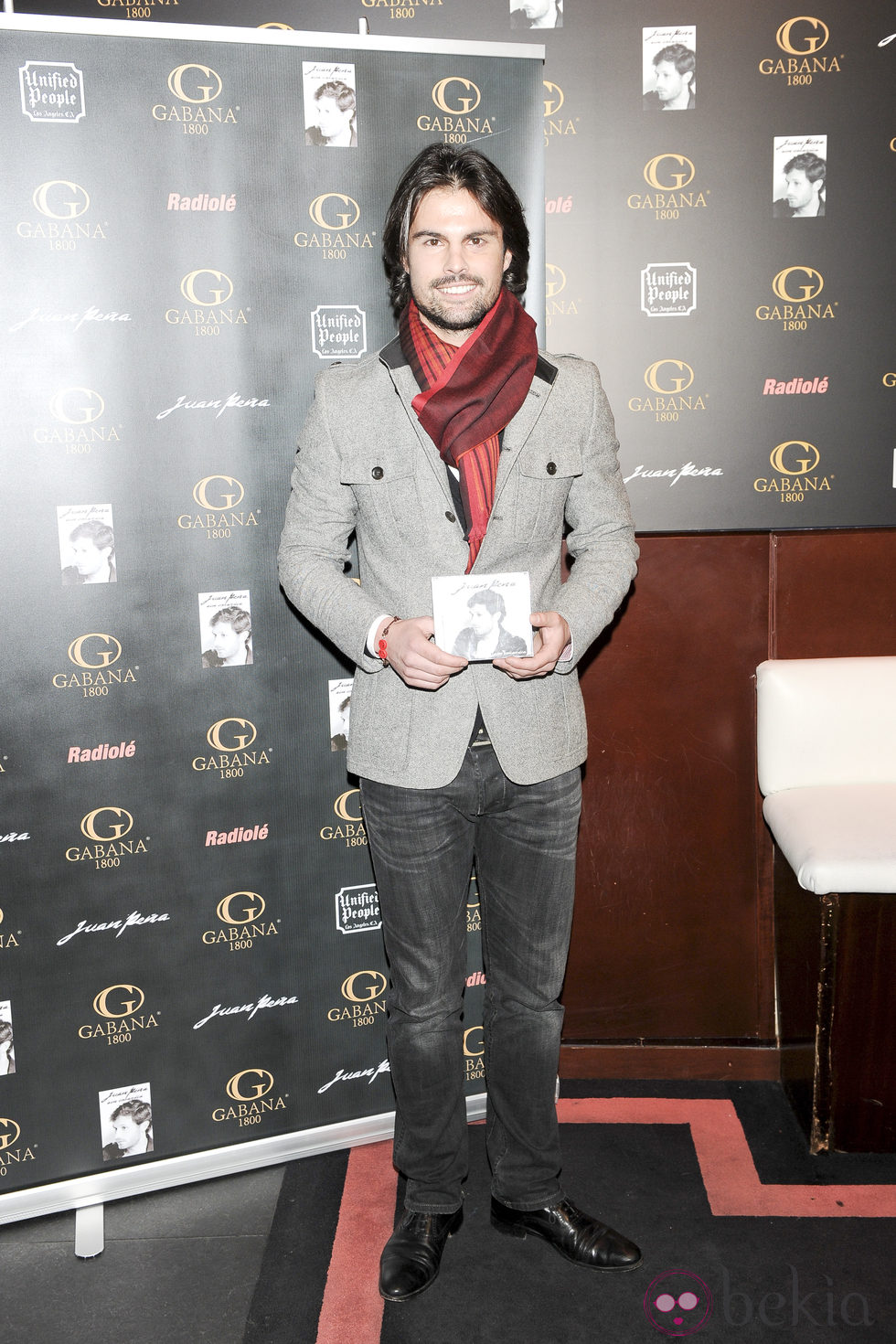 Curi Gallardo en la presentación del disco de Juan Peña en Madrid