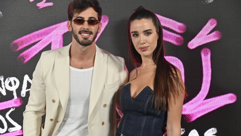 Iván González y Teresa Bass en la presentación de un single en Madrid