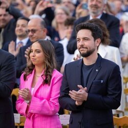Salma de Jordania y Hussein de Jordania en la graduación de Hashem de Jordania