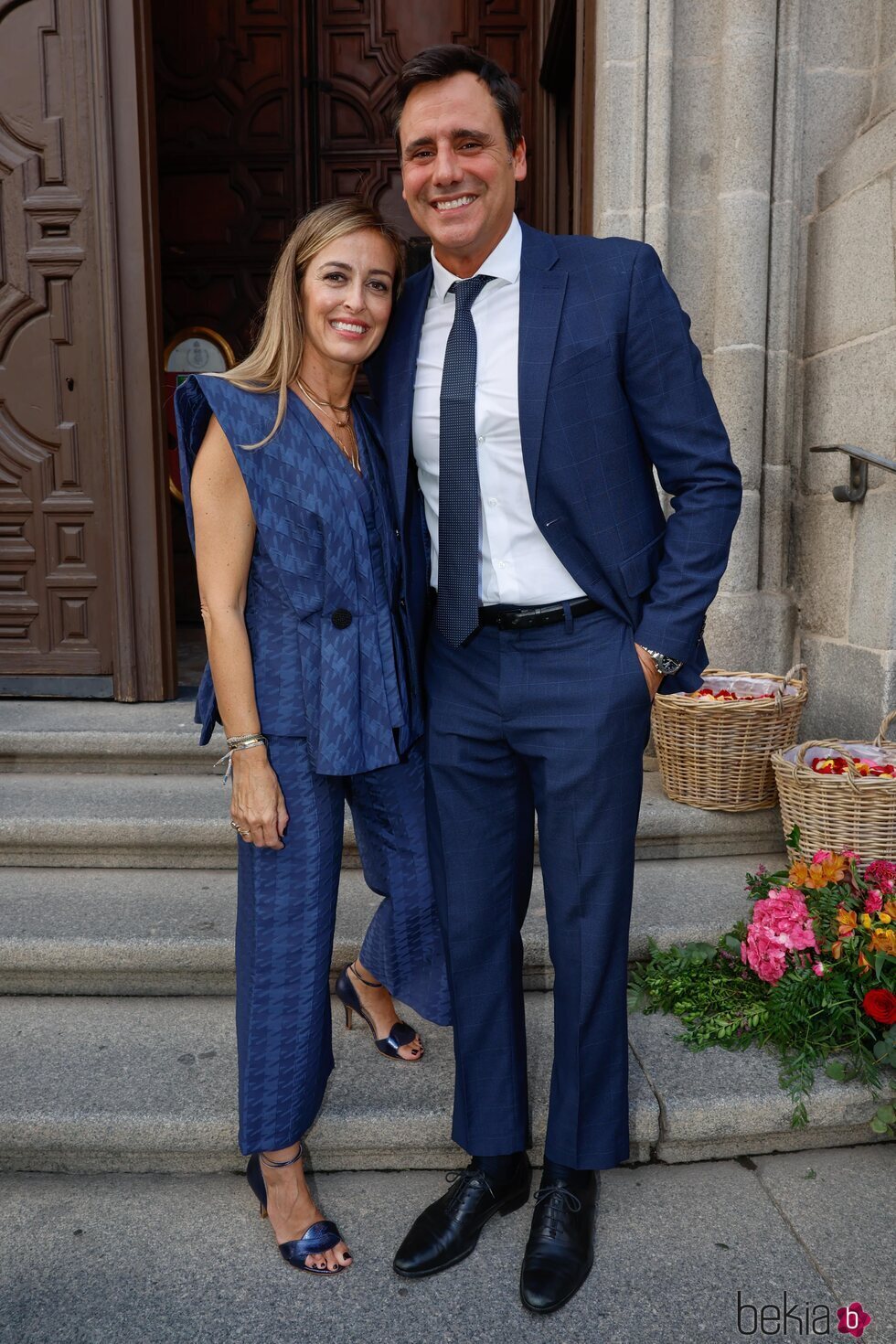 Ion Aramendi y su mujer María Amores en la boda de Kiko Matamoros y Marta López Álamo