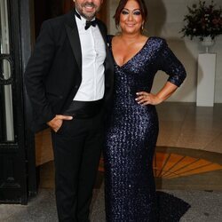 Kike Calleja y su mujer Raquel en la boda de Kiko Matamoros y Marta López Álamo