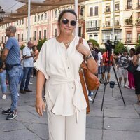 Toñi Moreno en la capilla ardiente de María Jiménez