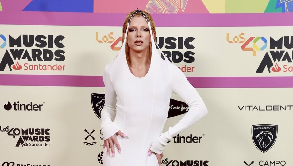 Samantha Hudson en la alfombra roja de Los 40 Music Awards 2023