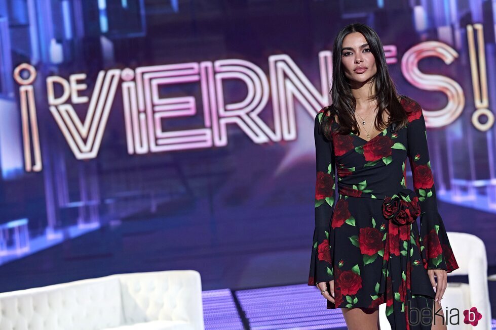 Joana Sanz en el plató de 'De viernes'