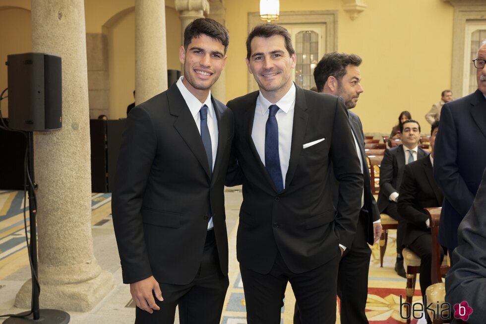 Carlos Alcaraz e Iker Casillas en los Premios Nacionales del Deporte 2022