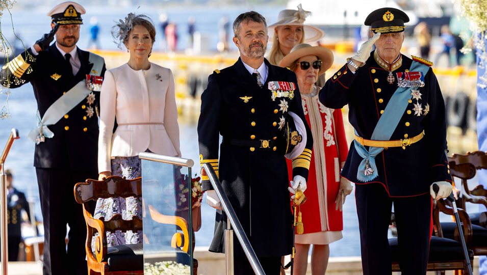 La Familia Real Noruega y Federico y Mary de Dinamarca en la Visita de Estado de los Reyes de Dinamarca a Noruega