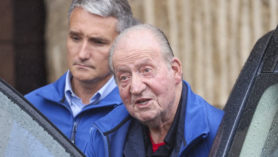El Rey Juan Carlos tras un almuerzo con los Zurita en Sanxenxo