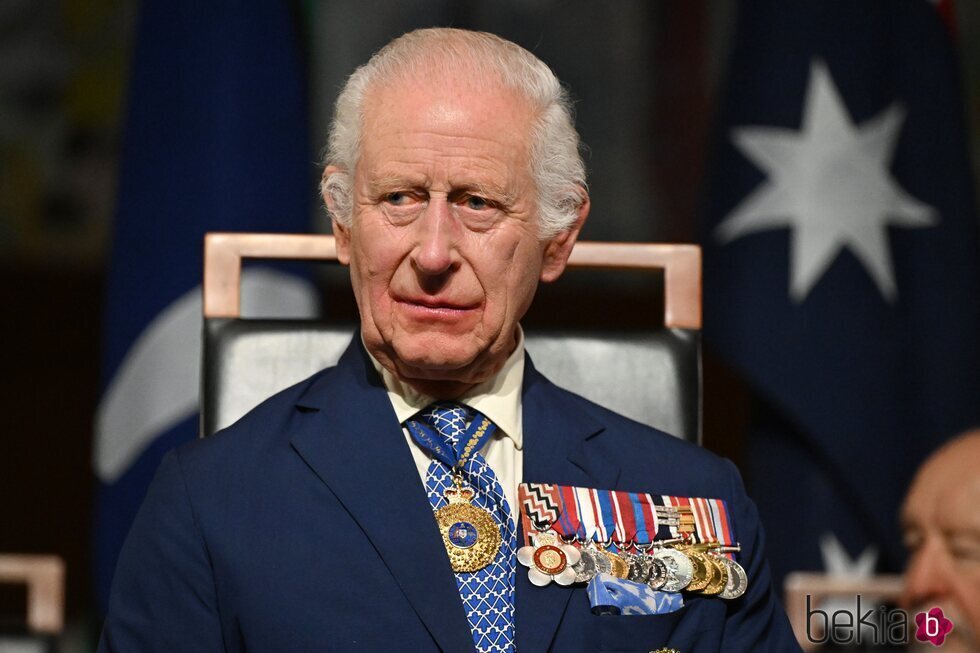 El Rey Carlos III en el Parlamento australiano en Canberra durante su viaje oficial a Australia en octubre de 2024