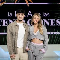 Álvaro y Alba en la rueda de prensa del final de 'La isla de las tentaciones 8'